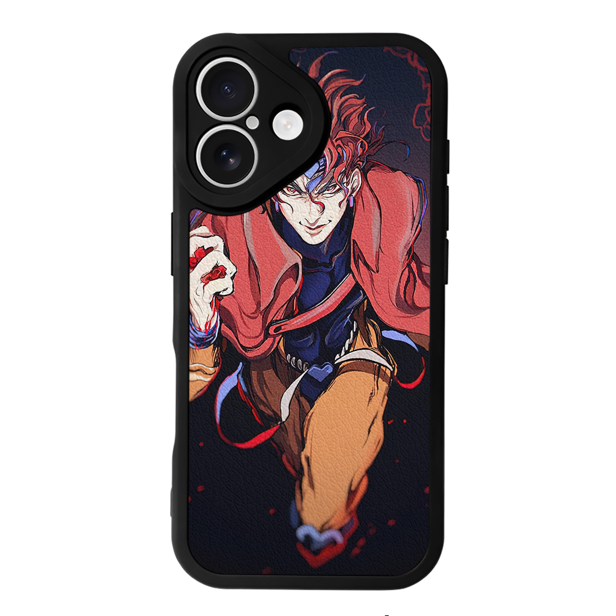 （画像用） ジョジョの奇妙な冒険 JoJo's Bizarre Adventure 【iPhone 16シリーズ対応】シリコンスマホケース（レザー調） 材質：シリコン
